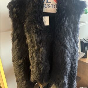 Yves Salomon Women's Faux Fur Vest - Blue